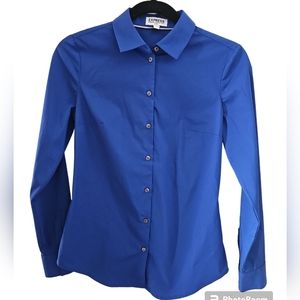 17-Express Royal Blue Ultimate Fitted Essential Shirt Sz XS